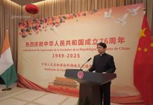 Célébration du 76e anniversaire de la Chine à Abidjan