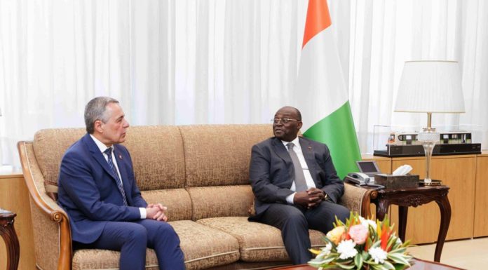Coopération Côte d’Ivoire–Suisse : Tiémoko Meyliet Koné et son homologue Ignazio Cassis réaffirment leur partenariat stratégique