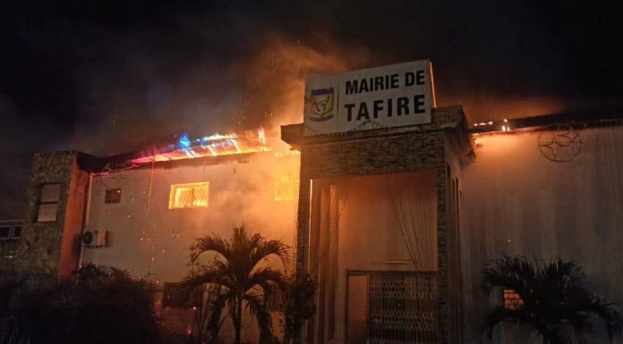 Mairie de Tafiré : un incendie nocturne cause d’importants dégâts matériels, sans faire de victimes