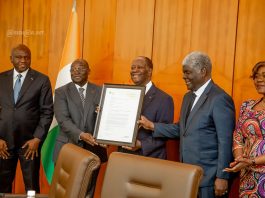 Le Président Alassane Ouattara reçoit la désignation de la Côte d’Ivoire comme siège Afrique du Fonds Vert pour le Climat