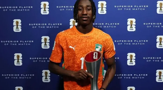 Côte d’Ivoire–Équateur : Yan Diomandé élu homme du match après une prestation aboutie